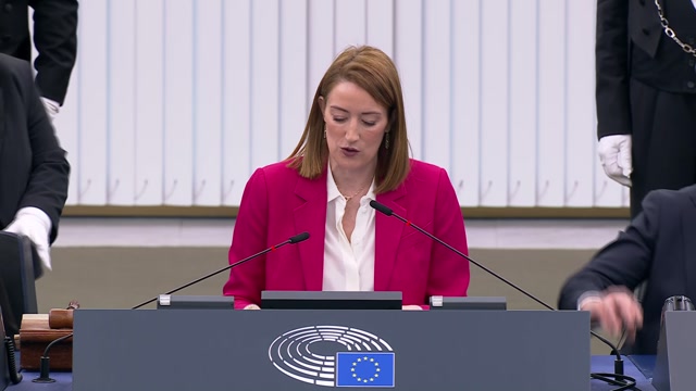 International Women’s Day: arrival in the hemicycle and introduction by Roberta METSOLA, EP President